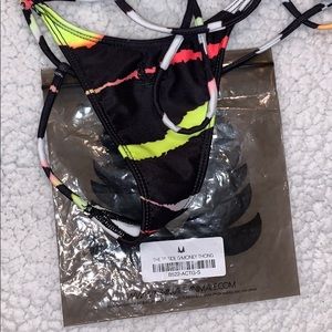 Minimale Animale Tie Side G Money Thong Acid Tiger